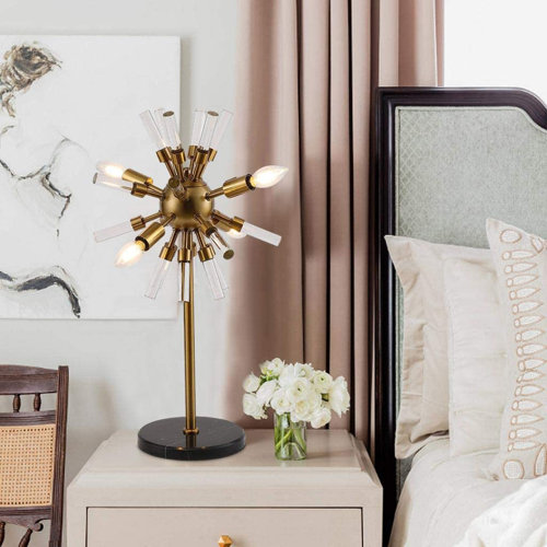 Everly Quinn Gold Sputnik Table Lamp Desk Lamp Wayfair